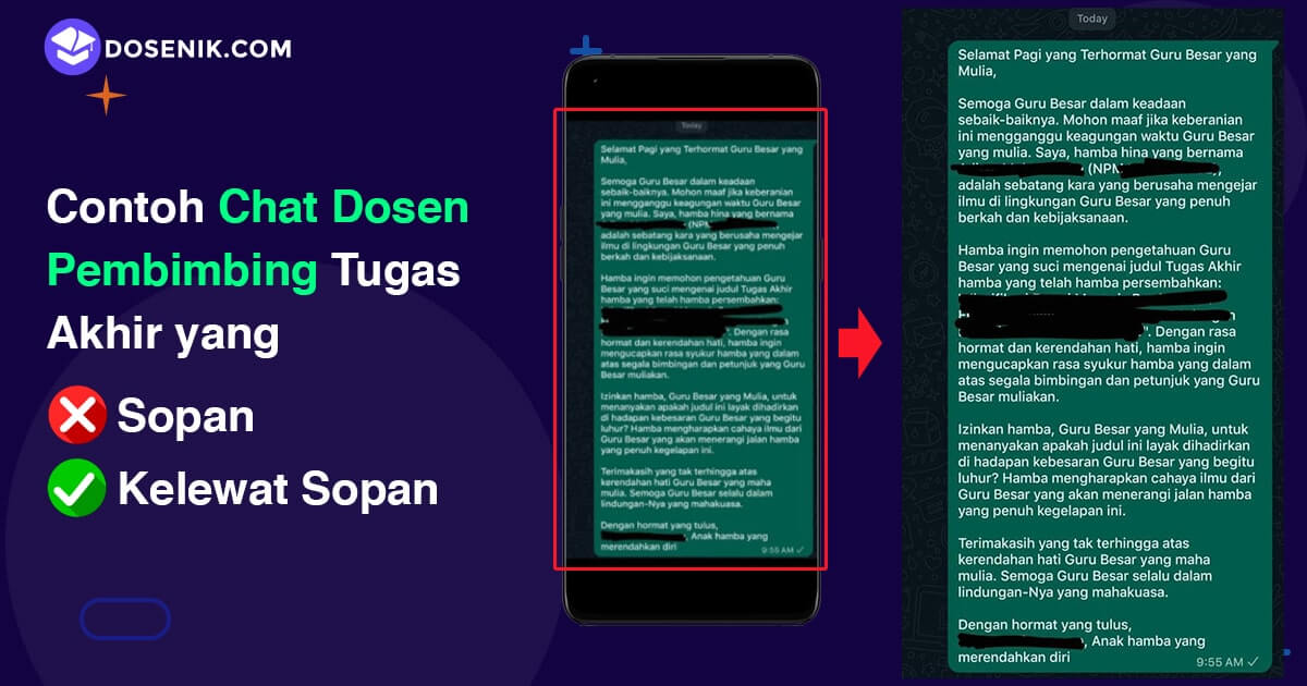 Contoh chat dosen pembimbing